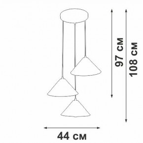 Подвесной светильник Vitaluce V3093 V3093-0/3S в Воткинске - votkinsk.ok-mebel.com | фото 2