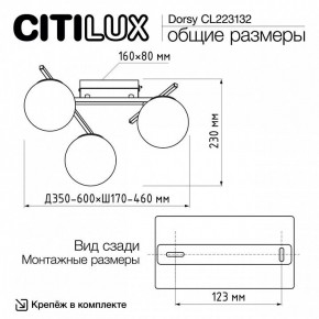 Потолочная люстра Citilux Dorsy CL223132 в Воткинске - votkinsk.ok-mebel.com | фото 12