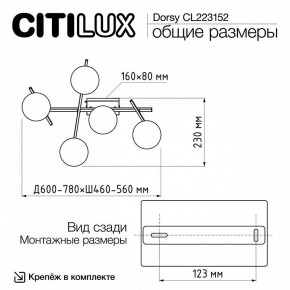 Потолочная люстра Citilux Dorsy CL223152 в Воткинске - votkinsk.ok-mebel.com | фото 10