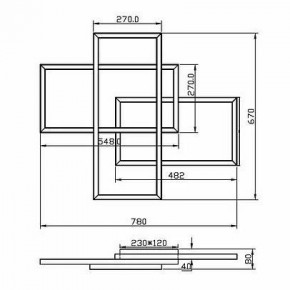 Потолочная люстра Maytoni Line MOD016CL-L80BK в Воткинске - votkinsk.ok-mebel.com | фото 2