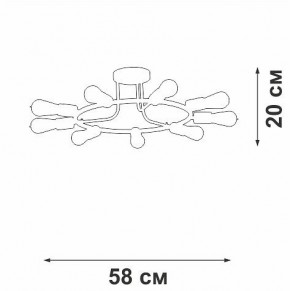 Потолочная люстра Vitaluce V3797 V3797-1/9PL в Воткинске - votkinsk.ok-mebel.com | фото 2