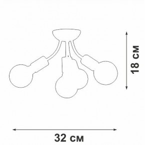 Потолочная люстра Vitaluce V3927 V3927-1/4PL в Воткинске - votkinsk.ok-mebel.com | фото 6