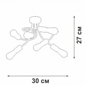 Потолочная люстра Vitaluce V3928 V3928-1/6PL в Воткинске - votkinsk.ok-mebel.com | фото 4