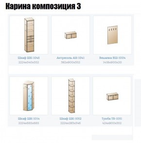 Прихожая Карина (модульная) в Воткинске - votkinsk.ok-mebel.com | фото 8