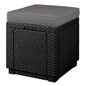 Пуфик Куб с подушкой (Cube with cushion) графит - прохладный серый в Воткинске - votkinsk.ok-mebel.com | фото