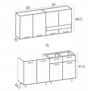 РИО-2 ЛДСП Кухонный гарнитур 1,6 м в Воткинске - votkinsk.ok-mebel.com | фото 7