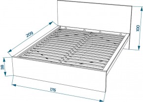 S00968 Варма Сэнг 160 кровать 176х208х100/38, белый в Воткинске - votkinsk.ok-mebel.com | фото 3