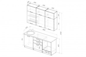 ШЕЛЛИ Кухонный гарнитур Макси 1800 мм в Воткинске - votkinsk.ok-mebel.com | фото 2