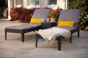 Шезлонг Джайпур с матрасом (Jaipur Sun lounger (with cushion)) графит в Воткинске - votkinsk.ok-mebel.com | фото 3