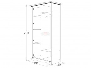 Шкаф 2-х дверный Ольга-1Н для одежды и белья в Воткинске - votkinsk.ok-mebel.com | фото 2