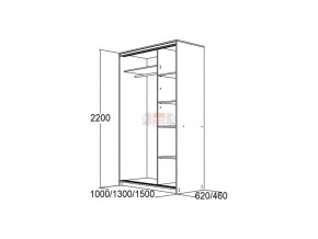 МИРАЖ 10.1 (620) Шкаф для платья и белья в Воткинске - votkinsk.ok-mebel.com | фото 5