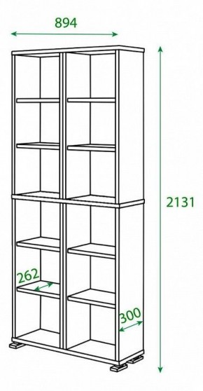 Шкаф книжный Домино ПУ-30-3 в Воткинске - votkinsk.ok-mebel.com | фото 2