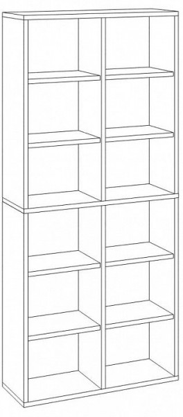 Шкаф книжный Домино СУ(ш2в2)+4ФГ в Воткинске - votkinsk.ok-mebel.com | фото 2