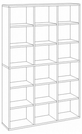 Шкаф книжный Домино СУ(ш3в2)+6ФГ в Воткинске - votkinsk.ok-mebel.com | фото 2
