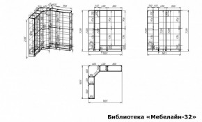 Шкаф книжный Мебелайн-32 в Воткинске - votkinsk.ok-mebel.com | фото 3