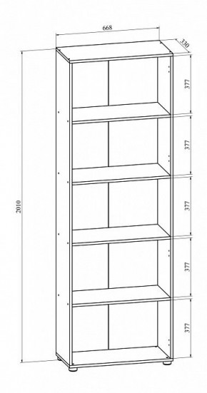 Шкаф книжный Офис ОФ-302К в Воткинске - votkinsk.ok-mebel.com | фото 2
