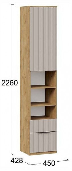 Шкаф комбинированный Хилтон Исп. 2 в Воткинске - votkinsk.ok-mebel.com | фото 4