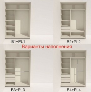 Шкаф-купе 1400 серии SOFT D8+D2+B2+PL4 (2 ящика+F обр.штанга) профиль «Графит» в Воткинске - votkinsk.ok-mebel.com | фото 6