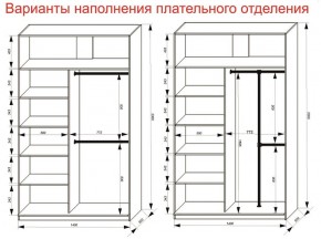 Шкаф-купе 1400 серии SOFT D8+D2+B2+PL4 (2 ящика+F обр.штанга) профиль «Графит» в Воткинске - votkinsk.ok-mebel.com | фото 7