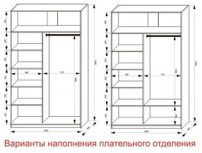 Шкаф-купе 1400 серии SOFT D8+D2+B2+PL4 (2 ящика+F обр.штанга) профиль «Графит» в Воткинске - votkinsk.ok-mebel.com | фото 8