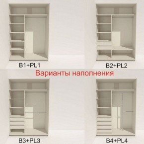 Шкаф-купе 1600 серии SOFT D1+D3+B2+PL1 (2 ящика+1штанга) профиль «Графит» в Воткинске - votkinsk.ok-mebel.com | фото 5