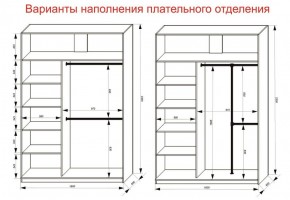 Шкаф-купе 1600 серии SOFT D1+D3+B2+PL1 (2 ящика+1штанга) профиль «Графит» в Воткинске - votkinsk.ok-mebel.com | фото 7