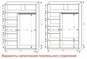 Шкаф-купе 1600 серии SOFT D6+D6+B2+PL3 (2 ящика+2штанги) профиль «Капучино» в Воткинске - votkinsk.ok-mebel.com | фото 8