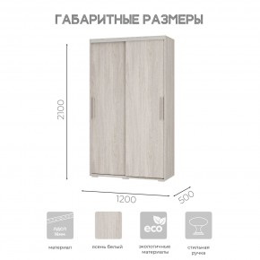 Шкаф-купе ШКК-11 (ясень белый) в Воткинске - votkinsk.ok-mebel.com | фото 7