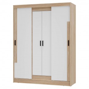 Шкаф-купе Смарт ШКК-06 (дуб сонома/белый) в Воткинске - votkinsk.ok-mebel.com | фото 2
