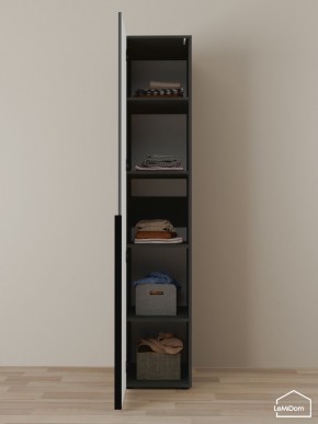 Шкаф Linnea MHR-1-2 2050х400х510 (Графит-М 11.1.25) в Воткинске - votkinsk.ok-mebel.com | фото 4