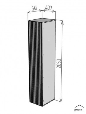 Шкаф Linnea MHR-1-3 2050х400х510 (ДВ-М 11.1.25) в Воткинске - votkinsk.ok-mebel.com | фото 2