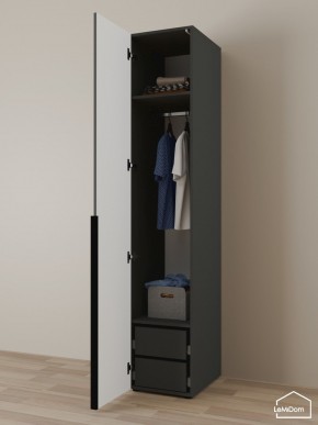 Шкаф Linnea MHR-1-3 2050х400х510 (Графит-М 11.1.25) в Воткинске - votkinsk.ok-mebel.com | фото 5