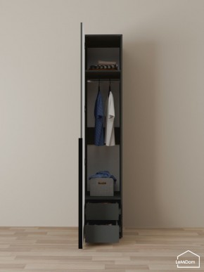 Шкаф Linnea MHR-1-3 2050х400х510 (Графит-М 11.1.25) в Воткинске - votkinsk.ok-mebel.com | фото 6