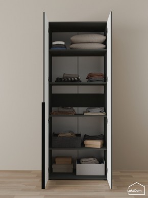Шкаф Linnea MHR-2-2 2050х800х510 (Графит-М 11.1.25) в Воткинске - votkinsk.ok-mebel.com | фото 4