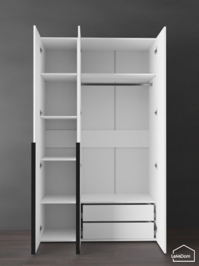 Шкаф Linnea MHR-3-2 2050х1200х510 (Белый-М 11.1.2) в Воткинске - votkinsk.ok-mebel.com | фото 5