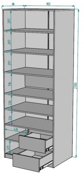 Шкаф Мальта H202 в Воткинске - votkinsk.ok-mebel.com | фото 2