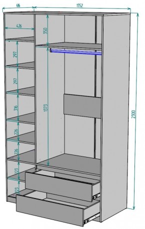 Шкаф Мальта H216 в Воткинске - votkinsk.ok-mebel.com | фото 2