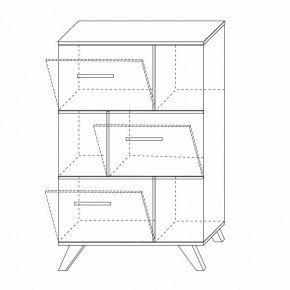 Шкаф низкий с нишами Вега Скандинавия в Воткинске - votkinsk.ok-mebel.com | фото 8