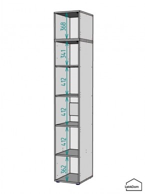 Шкаф с антресолью Linnea MHR-1A-2 2450х400х510 (ДВ-М 11.1.25) в Воткинске - votkinsk.ok-mebel.com | фото 3