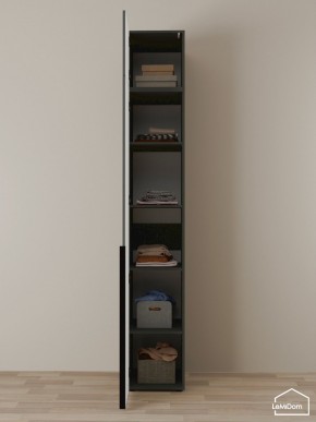 Шкаф с антресолью Linnea MHR-1A-2 2450х400х510 (Графит-М 11.1.25) в Воткинске - votkinsk.ok-mebel.com | фото 4