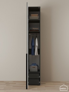 Шкаф с антресолью Linnea MHR-1A-3 2450х400х510 (Графит-М 11.1.25) в Воткинске - votkinsk.ok-mebel.com | фото 6