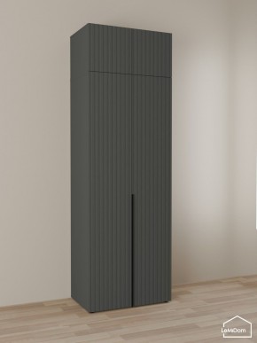 Шкаф с антресолью Linnea MHR-2A-1 2450х800х510 (Графит-М 11.1.25) в Воткинске - votkinsk.ok-mebel.com | фото
