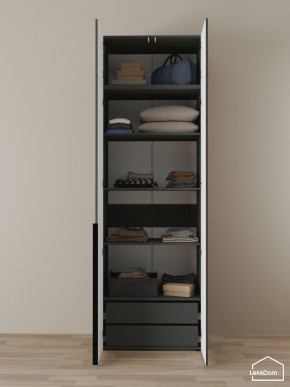 Шкаф с антресолью Linnea MHR-2A-3 2450х800х510 (Графит-М 11.1.25) в Воткинске - votkinsk.ok-mebel.com | фото 5