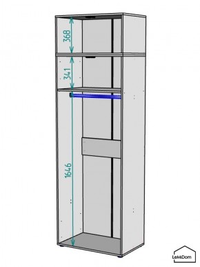 Шкаф с антресолью Linnea MHR-2POA-1 2450х800х510 (Белый-М 11.1.1) в Воткинске - votkinsk.ok-mebel.com | фото 3