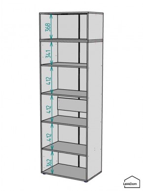 Шкаф с антресолью Linnea MHR-2POA-2 2450х800х510 (Белый-М 11.1.1) в Воткинске - votkinsk.ok-mebel.com | фото 3