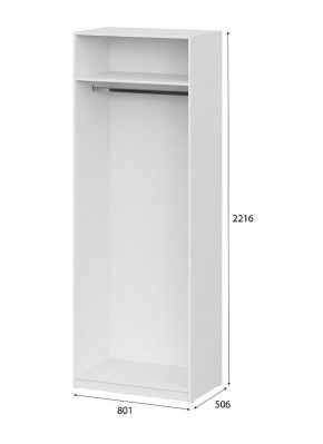 Шкаф ШК-5 (800) Белый текстурный в Воткинске - votkinsk.ok-mebel.com | фото 4
