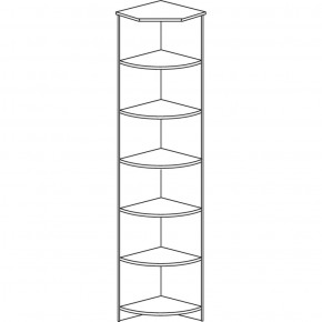 Шкаф угловой открытый №607 Инна Денвер темный в Воткинске - votkinsk.ok-mebel.com | фото 2