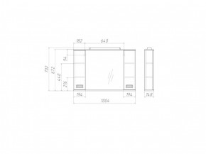 Шкаф-зеркало Cube 100 Эл. Домино (DC5013HZ) в Воткинске - votkinsk.ok-mebel.com | фото 2