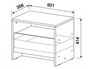 Спальный гарнитур МСП-1 (Ясень Анкор светлый) 1600 в Воткинске - votkinsk.ok-mebel.com | фото 6