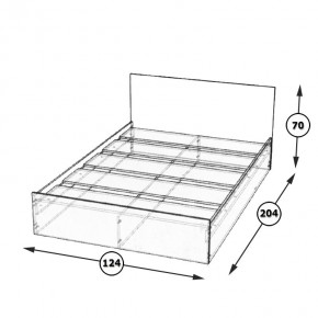 Стандарт Кровать 1200, цвет дуб сонома, ШхГхВ 123,5х203,5х70 см., сп.м. 1200х2000 мм., без матраса, основание есть в Воткинске - votkinsk.ok-mebel.com | фото